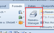 Excel: Namensmanager