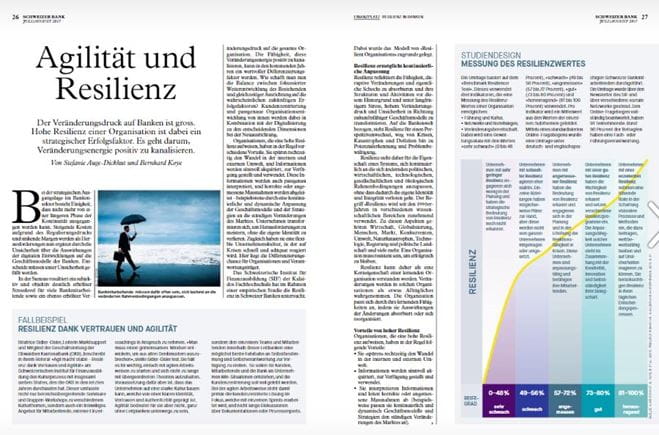 Finanzmanagement - Banken und Resilienz - Artikel Schweizer Bank