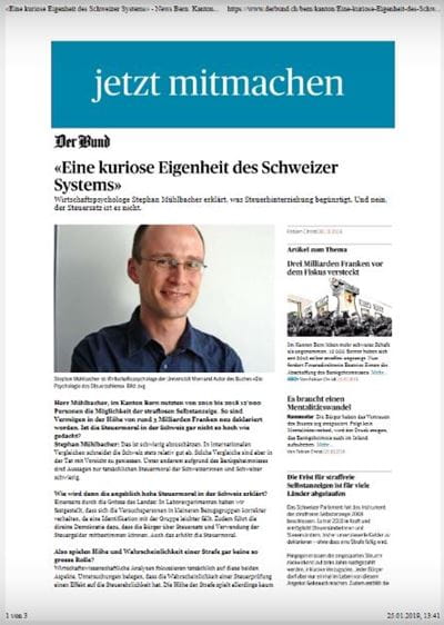 Steuerrecht Artikel - Eine kuriose Eigenheit des Schweizer Systems