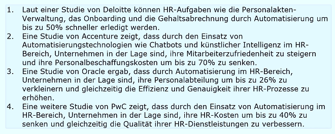 Antworten ChatGPT zur Ressourceneinsparung im HR durch Workflow Automation