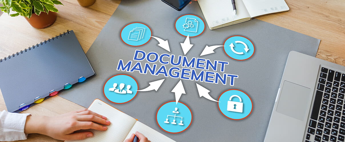 Document Management auf Schreibunterlage Document Management auf Schreibunterlage