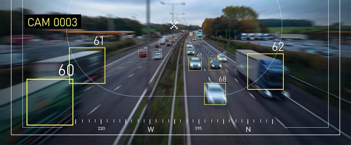 Kamera zur Verkehrsüberwachung mit Edge Artificial Intelligence