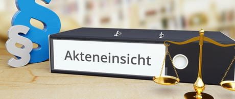 Ordner mit Label Akteneinsicht