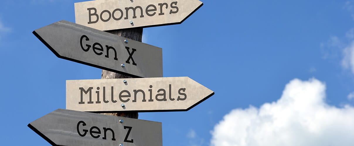 Wegweiser: Boomers, Gen X, Milenials, Gen Z