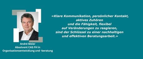 Porträtbild und Zitat von André Meier Porträtbild und Zitat von André Meier