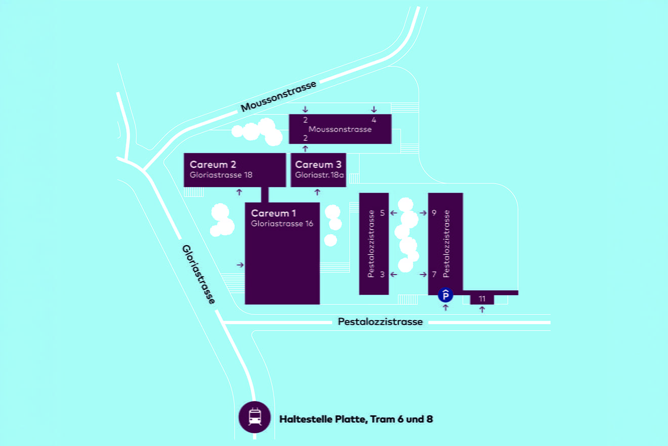 Lageplan Careum Hochschule