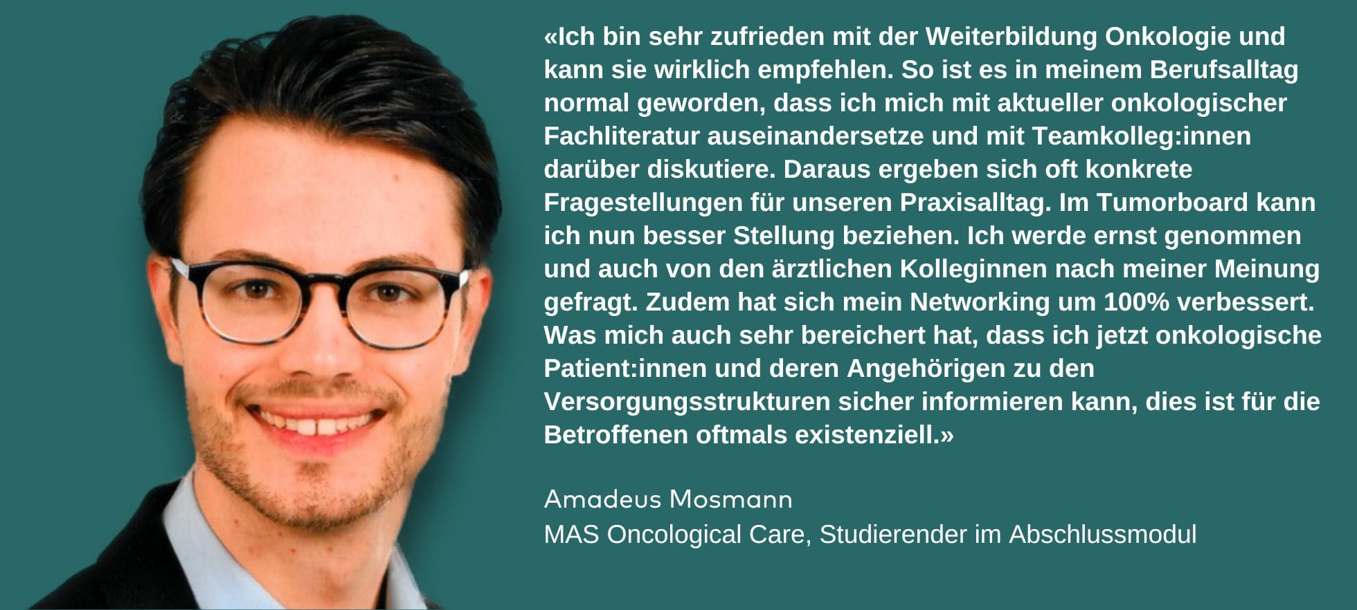 Testimonial Amadeus Mosmann Careum Hochschule Gesundheit