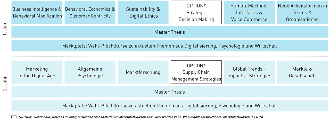 Modultafel MSc Marktpsychologie & Digital Marketing