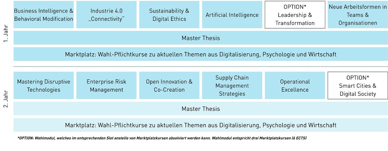 Modultafel MSc Operational & Digital Excellence