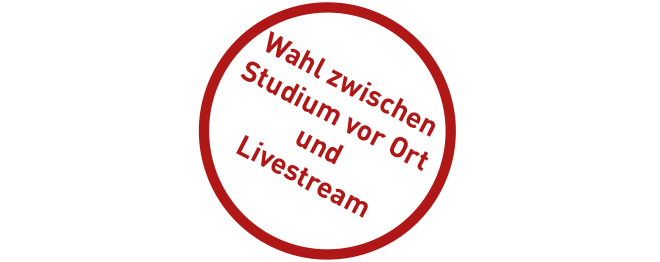 Stempel: Wahl zwischen Studium vor Ort und Livestream