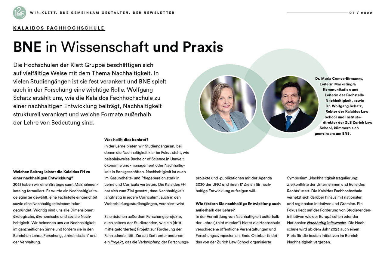 Interview BNE in Wissenschaft und Praxis