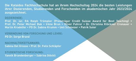 Auszeichnungen Hochschultag 2024