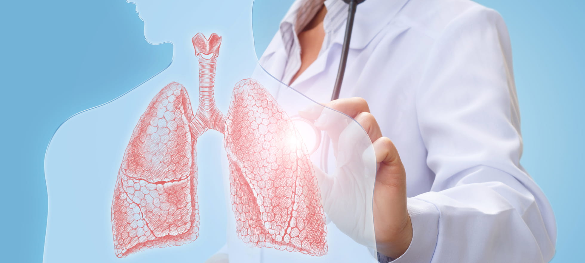 Lunge wird untersucht