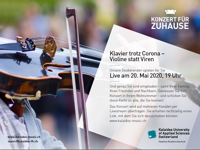 Einladung Konzert für Zuhause