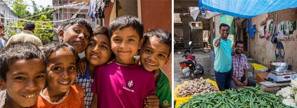 Indien: Kinder und Markt
