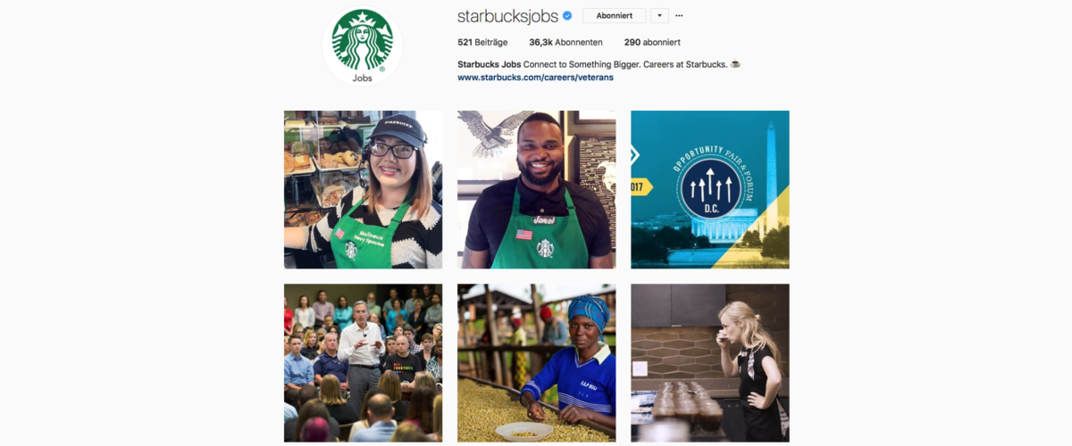 Starbucks Jobs Instagram