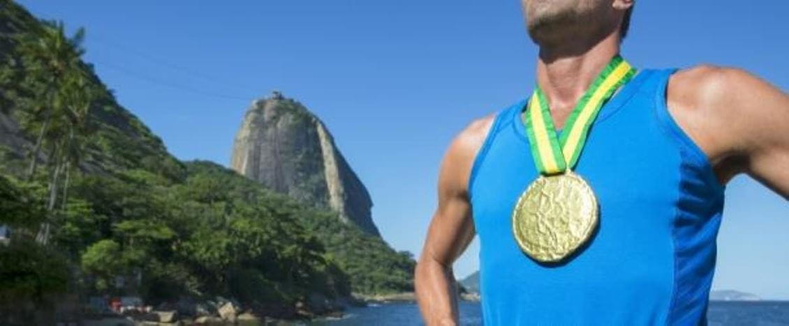 Athlet mit Goldmedaille in Rio