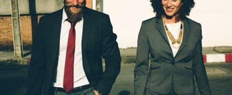 Business Mann und Business Frau Business Mann und Business Frau