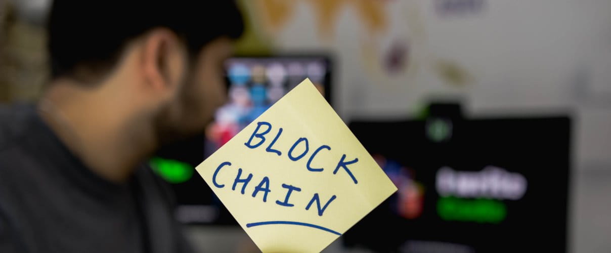 Post-it mit Blockchain