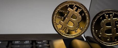 Bitcoin auf Tastatur Bitcoin auf Tastatur
