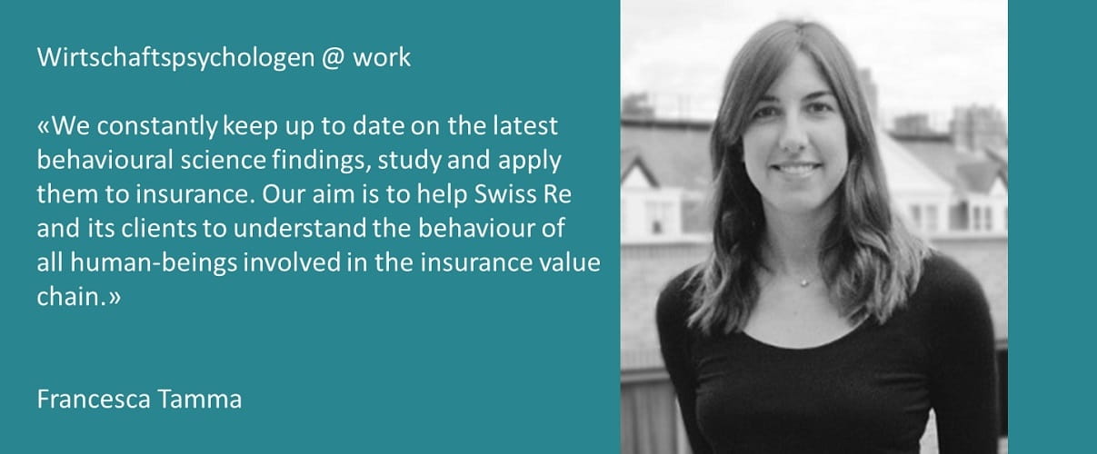 Francesca Tamma, Behavioural Research Manager at Swiss Re Francesca Tamma, Behavioural Research Manager at Swiss Re